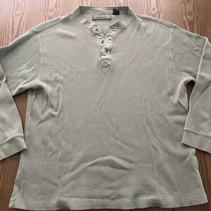 NATURAL LIFE Light Green Long Sleeve Henley